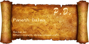 Paneth Dalma névjegykártya